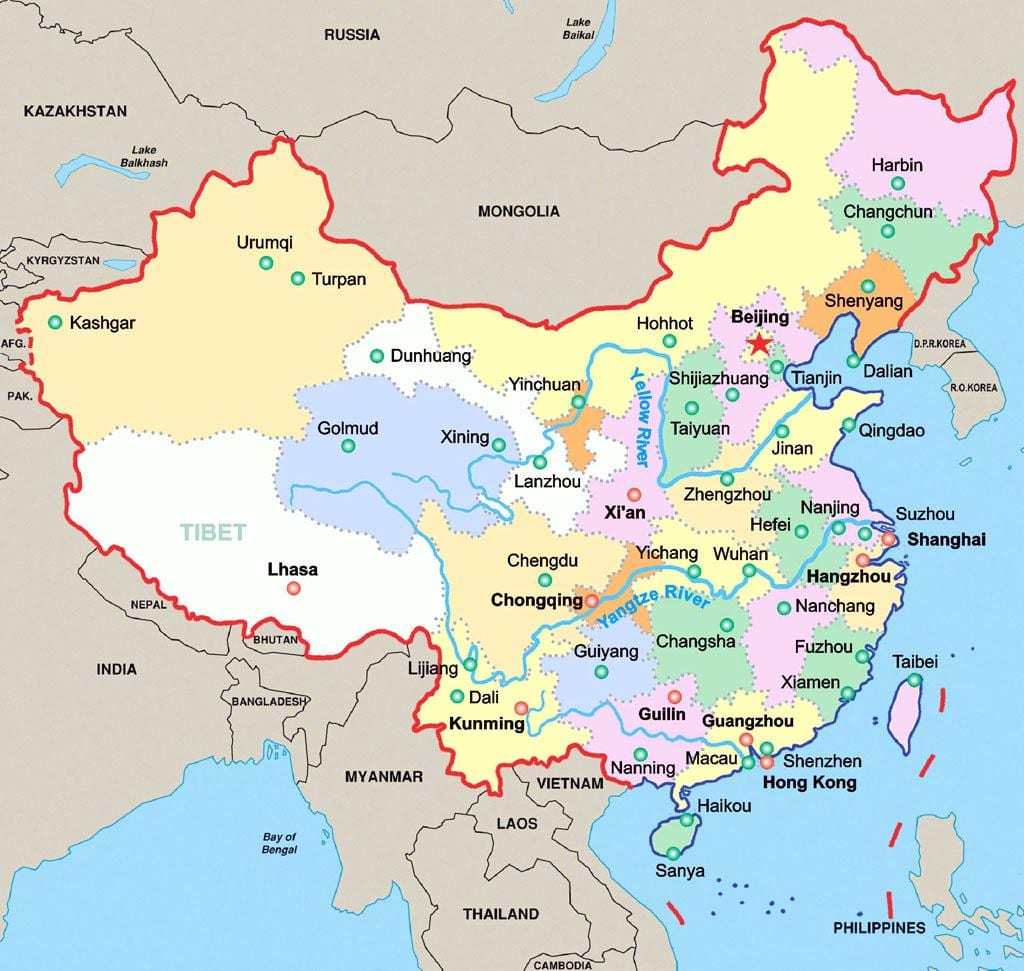 China op die kaart