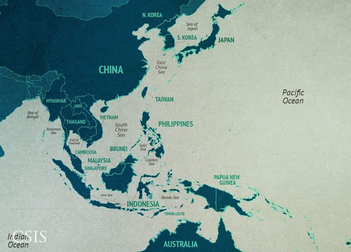 kaart van China see