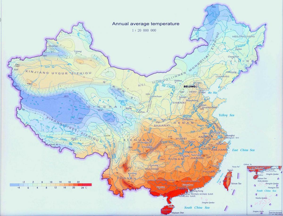 weer kaart China