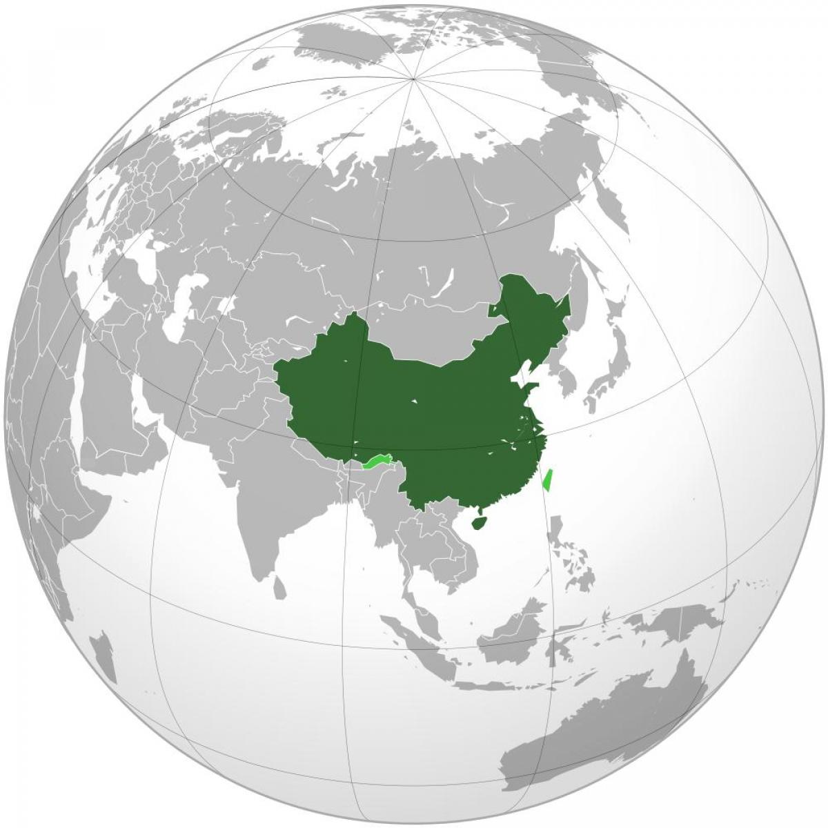 China kaart wêreld