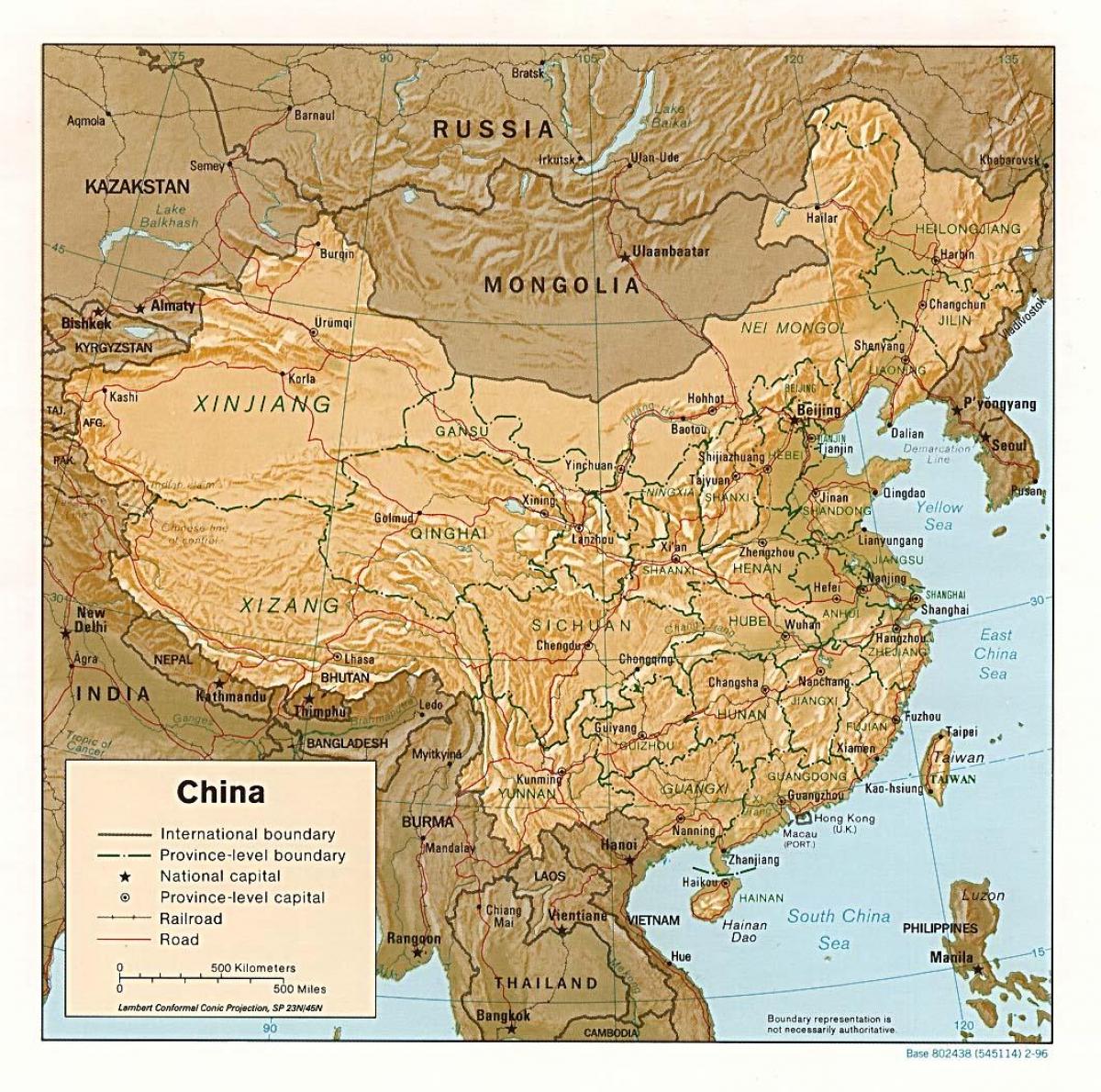 geografiese kaart China
