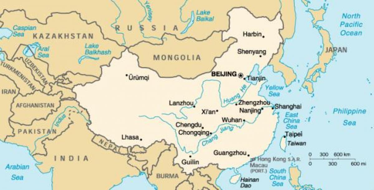 antieke kaart van China