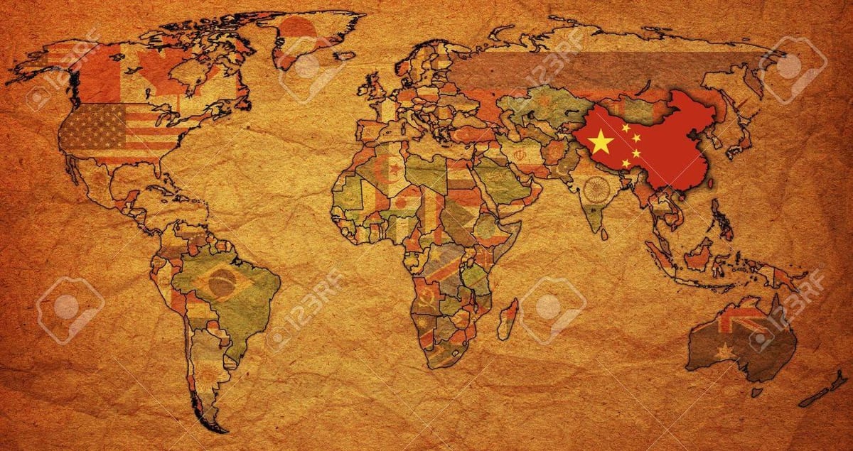 China ou kaart