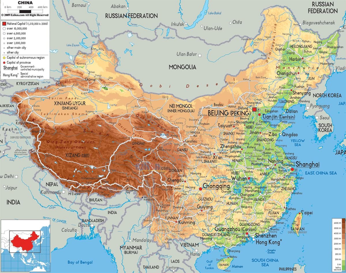 wêreld kaart chinese weergawe