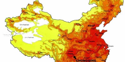 Bevolking kaart van China