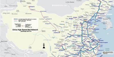 Hoë spoed spoor China kaart