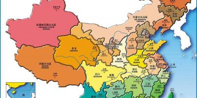 Kaart China provinsies