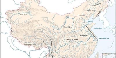 China riviere kaart