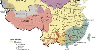 Taal kaart van China