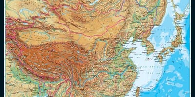 Topografiese kaart van China