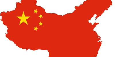 China kaart vlag