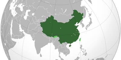 China kaart wêreld