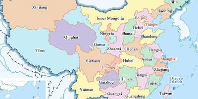 Kaart van die China