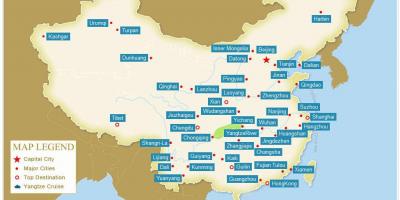 China kaart met stede