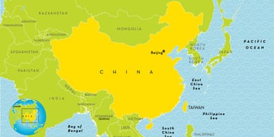 China kaart vir kinders