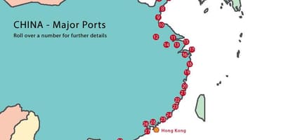 Hawens van China kaart