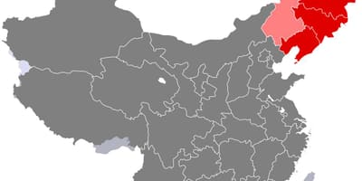 Die noordooste China kaart