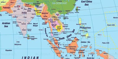 Suid-China kaart