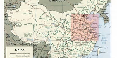 Kaart van noord-China plain