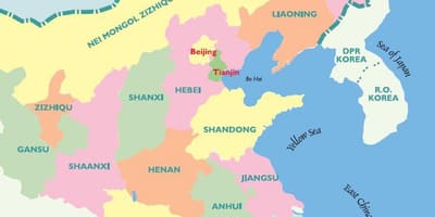 Kaart van oos-China