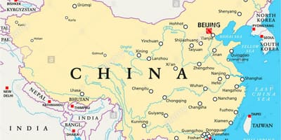 Kaart China riviere