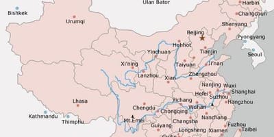 Kaart China stede
