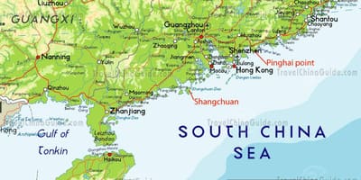Kaart van suidoos-China